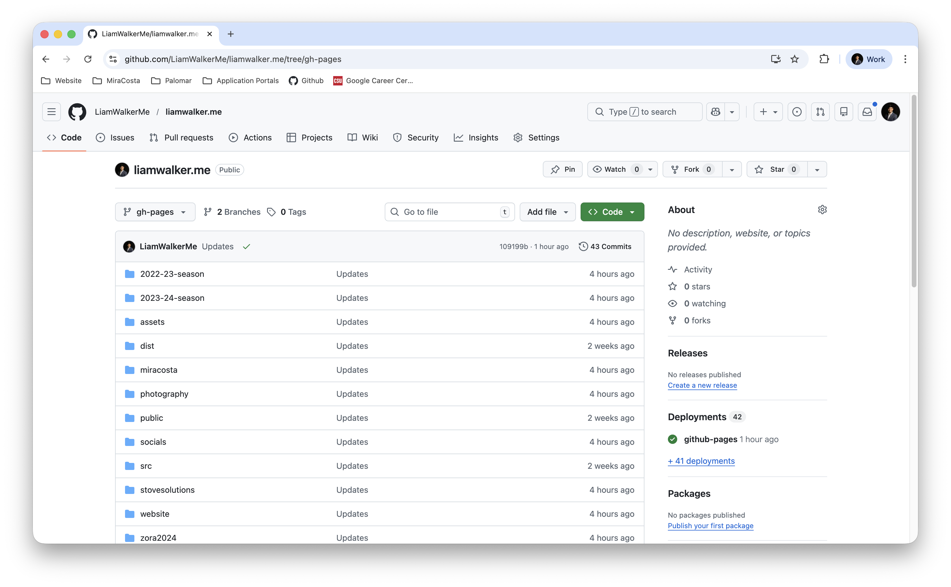 GitHub deployment workflow for the website